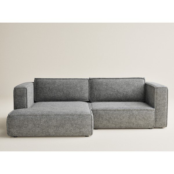 Sivá ženilková rozkladacia/s úložným priestorom rohová pohovka (ľavý roh/s leňoškou) Velto – Maison de Rêve-image-2