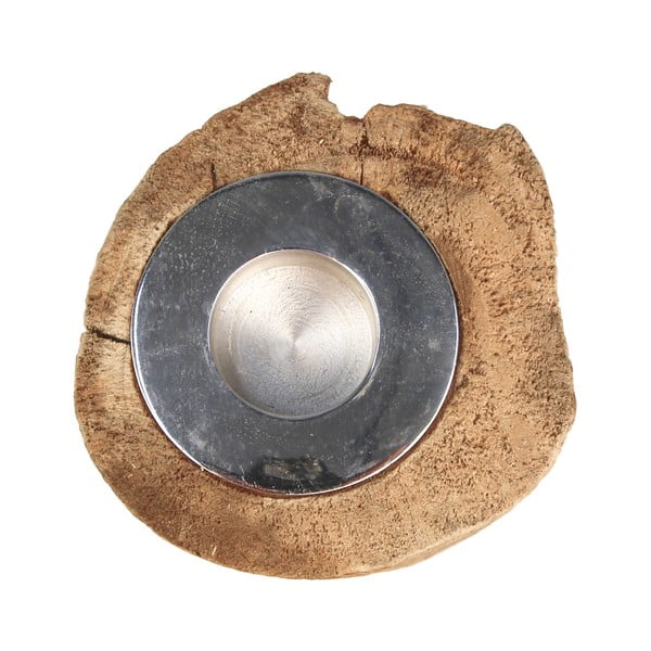 Svietnik z tíkového dreva HSM collection Antique, výška 10 cm-image-3