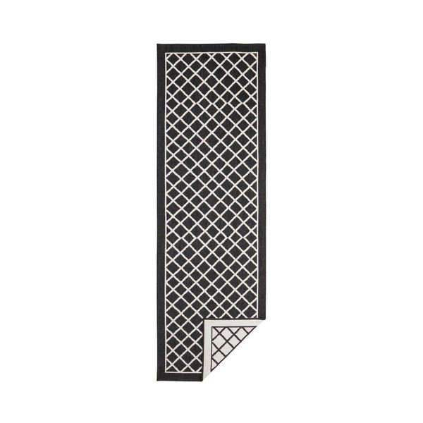 Čierno-krémový vonkajší koberec NORTHRUGS Sydney, 80 x 250 cm-image-2