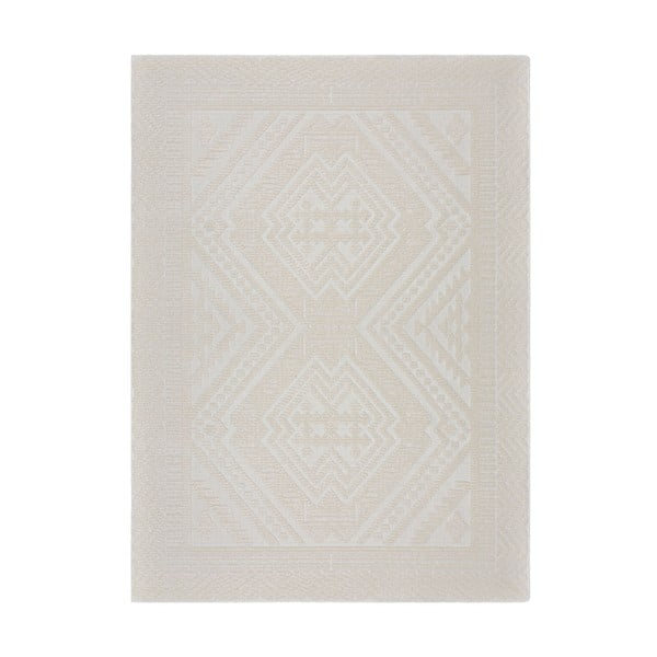 Krémovobiely umývateľný koberec zo ženilky 80x160 cm Jaipur – Flair Rugs