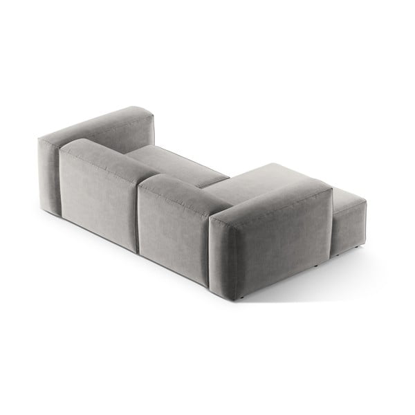 Svetlosivá rohová pohovka (ľavý roh/s leňoškou) Bergamo – Cosmopolitan Design-image-4