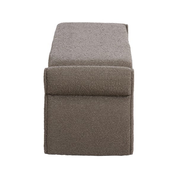 Hnedá lavica z textílie buklé Nafya – Light & Living-image-3