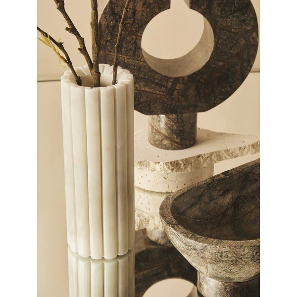Biela mramorová váza (výška  20 cm) Savio – Premier Housewares-image-1
