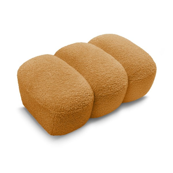 Podnožka z textílie buklé v horčicovej farbe Hippolyte – Bobochic Paris-image-4