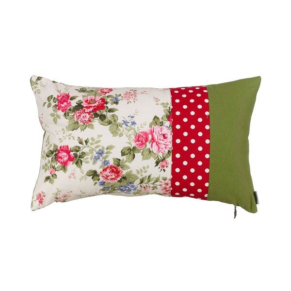 Vankúš s náplňou Pink and Green Flowers