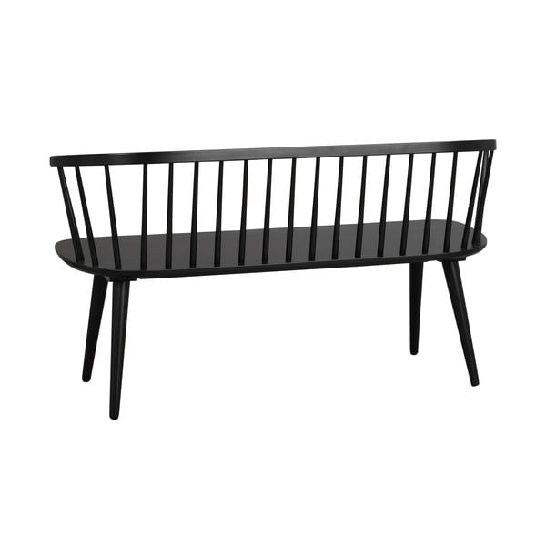 Čierna drevená lavica Rowico Carmen-image-1