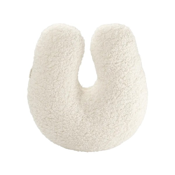 Krémový detský pohovkový vankúš z textílie buklé U – Wigiwama