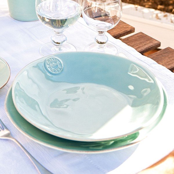 Tyrkysovomodrý kameninový polievkový tanier Costa Nova Nova, ⌀ 25 cm-image-1