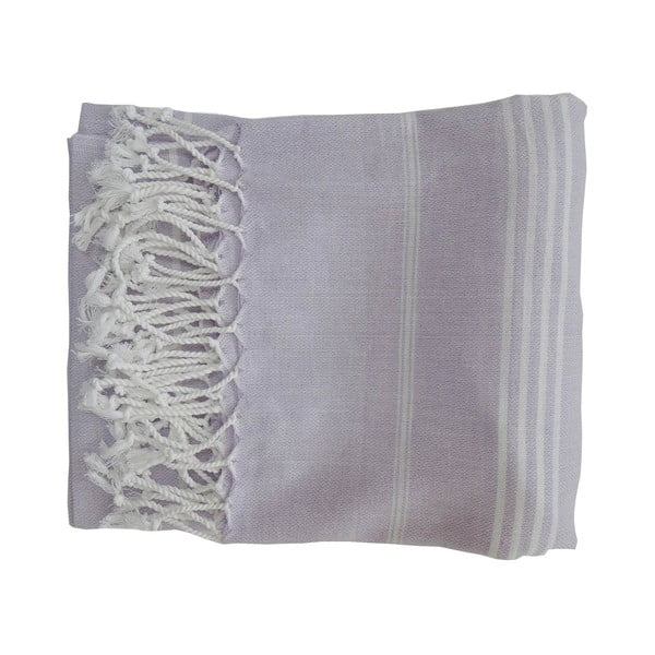 Sivá ručne tkaná osuška z prémiovej bavlny Sultan, 100 × 180 cm