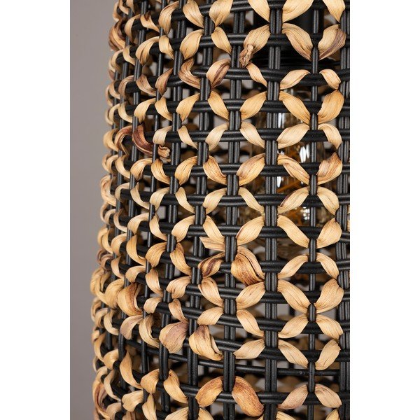 Závesné svietidlo s tienidlom z vodného hyacintu v čiernej a prírodnej farbe ø 20 cm Hyacint – Dutchbone-image-3