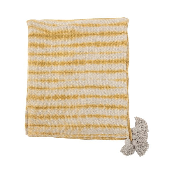 Žltá prikrývka na dvojlôžko 220x260 cm Decia – Bloomingville-image-3