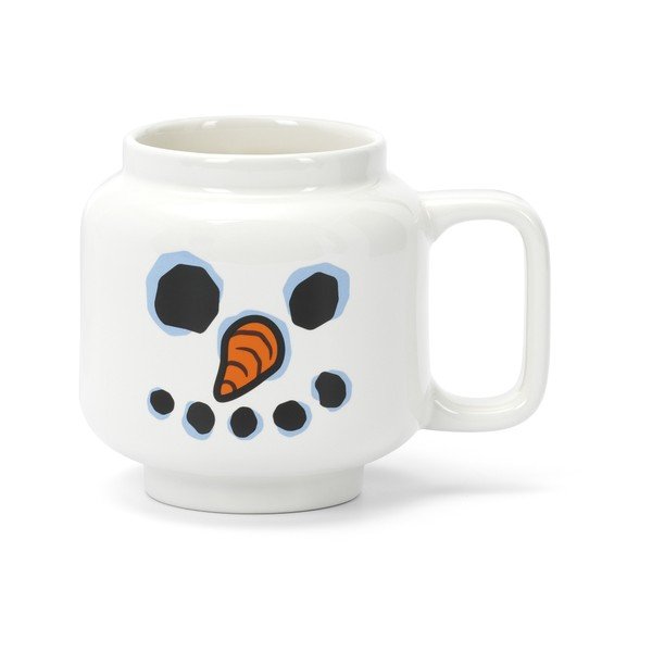 Biely keramický detský hrnček na latte 255 ml Snowman – LEGO®