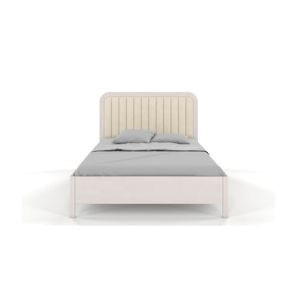 Biela dvojlôžková posteľ z bukového dreva Skandica Visby Modena, 180 x 200 cm-image-2