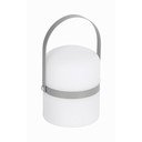 Sivá vonkajšia lampa Kave Home Janvir, výška 16 cm