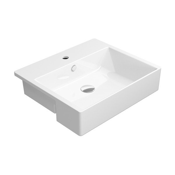 Biele keramické umývadlo 55x47 cm Kube X – Sapho