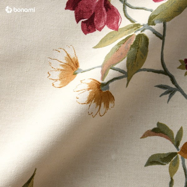 Krémovobiele kvetované kreslo ušiak Max Winzer Lorris-image-1