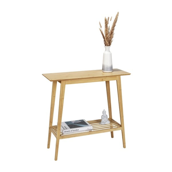 Bambusový konzolový stolík v prírodnej farbe 30x80 cm Kona - Wenko-image-3