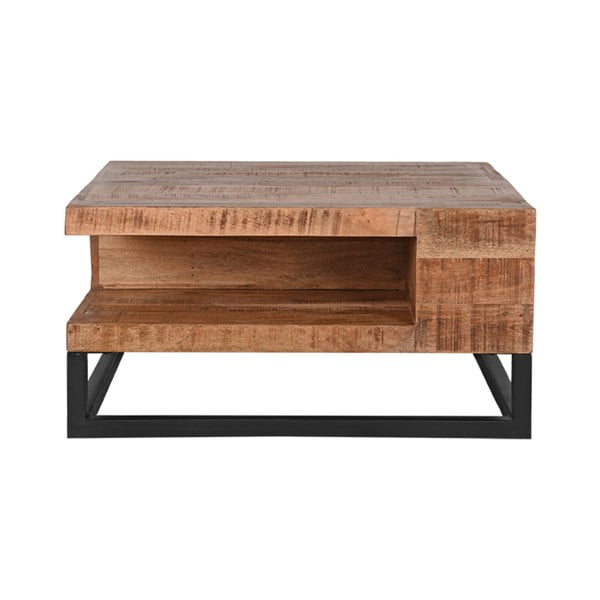 Konferenčný stolík z mangového dreva v prírodnej farbe 80x80 cm Cube - LABEL51