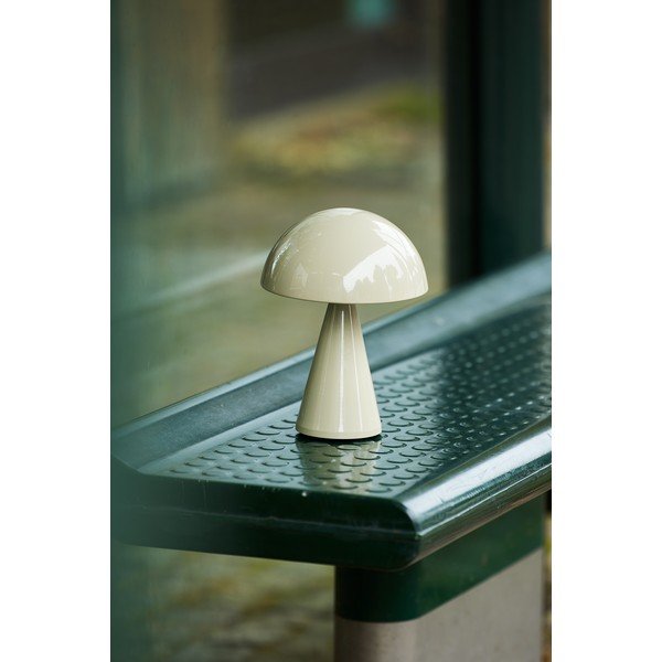 Krémová LED stmievateľná stolová lampa (výška 20 cm) Mush – Hübsch-image-4