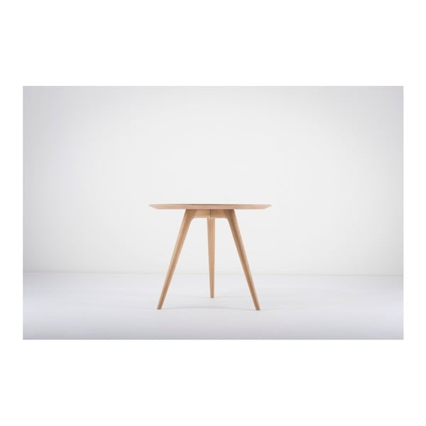 Odkladací stolík z dubového dreva s čiernou doskou Gazzda Arp, ⌀ 45 cm-image-4