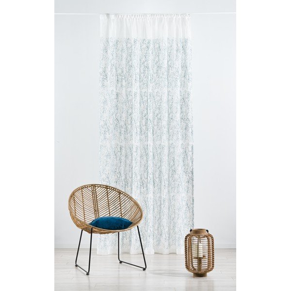 Bielo-modrá záclona 300x260 cm Urma - Mendola Fabrics-image-1