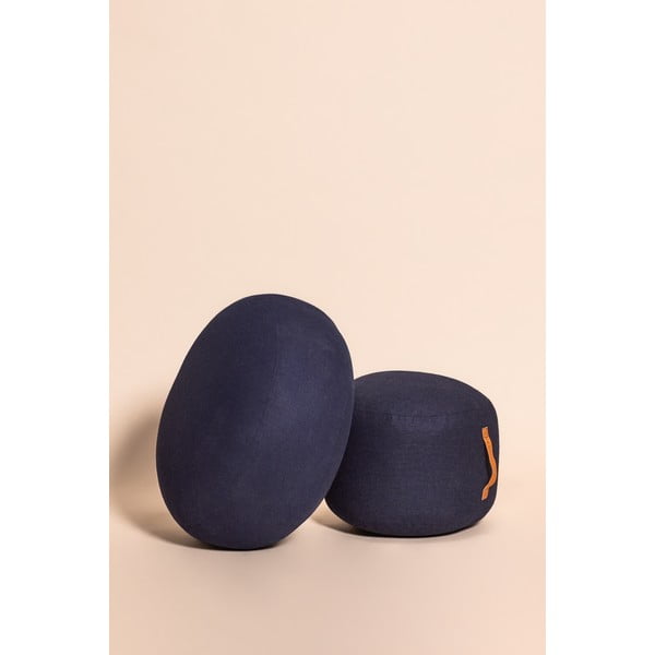 Tmavomodrý puf Hübsch Turenio, ø 70 cm-image-2