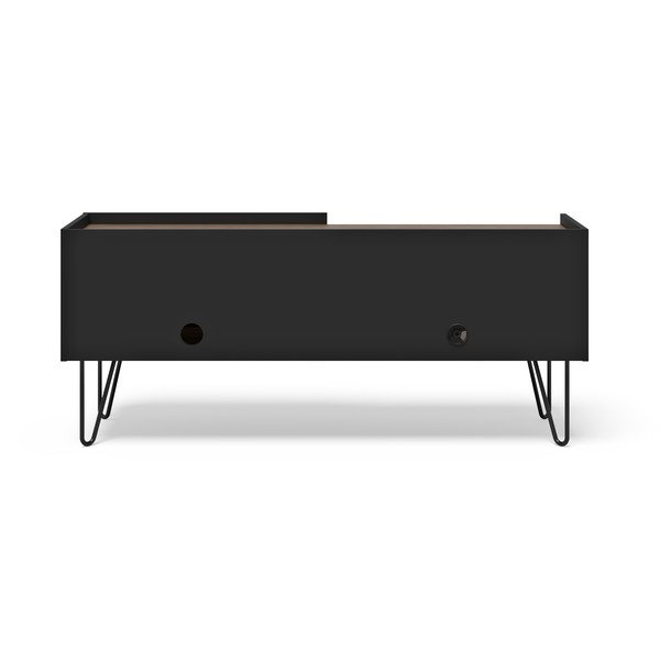 Hnedo-čierny TV stolík v dekore orecha 140x59 cm Nina – TemaHome-image-3