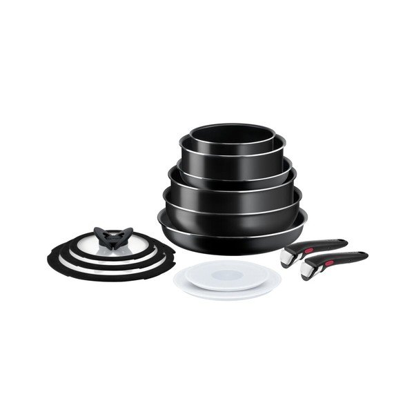 Hliníková súprava riadu 13 ks INGENIO EASY COOK & CLEAN BLACK L1549023 – Tefal