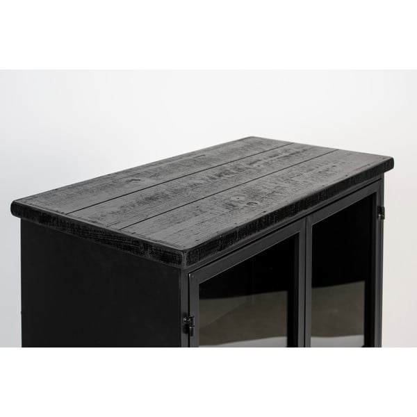 Čierna kovová vitrína 65x105 cm Ferre – White Label-image-1