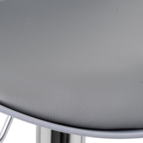 Sivé barové stoličky s nastaviteľnou výškou z imitácie kože v súprave 2 ks (výška sedadla 56,5 cm) – Casa Selección-image-4