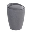 Sivý kôš na bielizeň a taburetka v jednom Wenko Linen Look, 20 l
