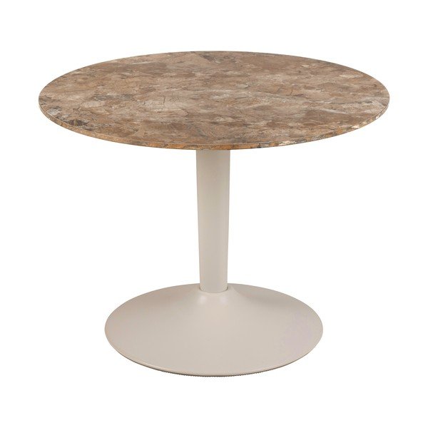 Hnedý okrúhly konferenčný stolík s keramickou doskou ø 60 cm Malta – Actona