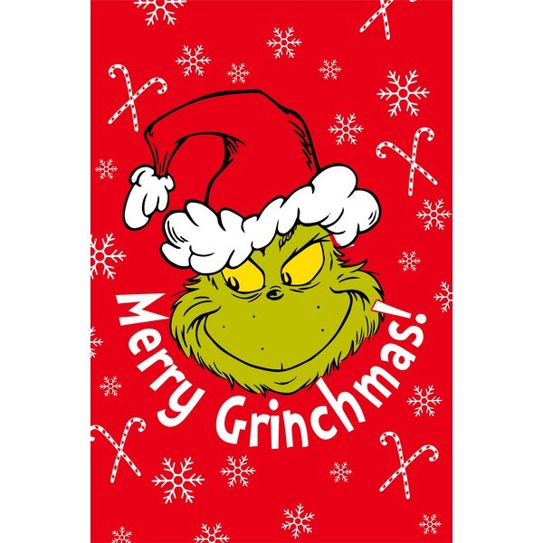 Červená detská deka z mikroflanelu 100x150 cm Grinch – Jerry Fabrics