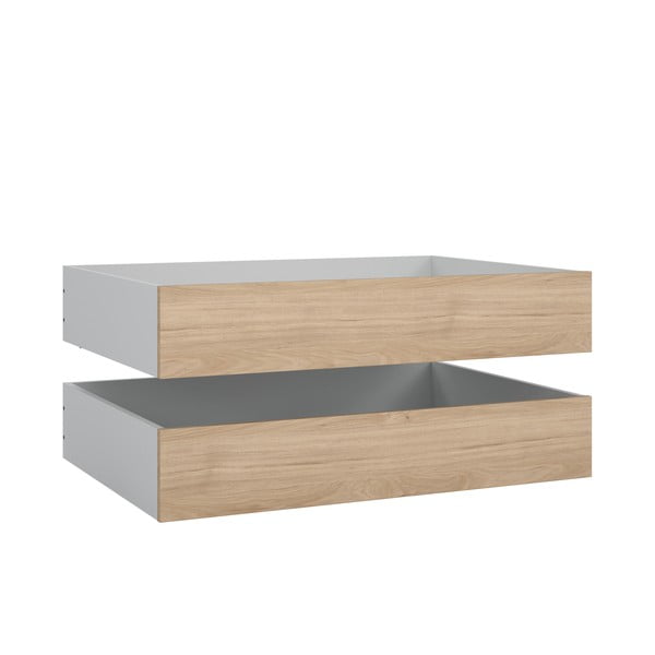 Zásuvky pod posteľ v prírodnej farbe v súprave 2 ks 90x190/140x190 cm Naia – Tvilum