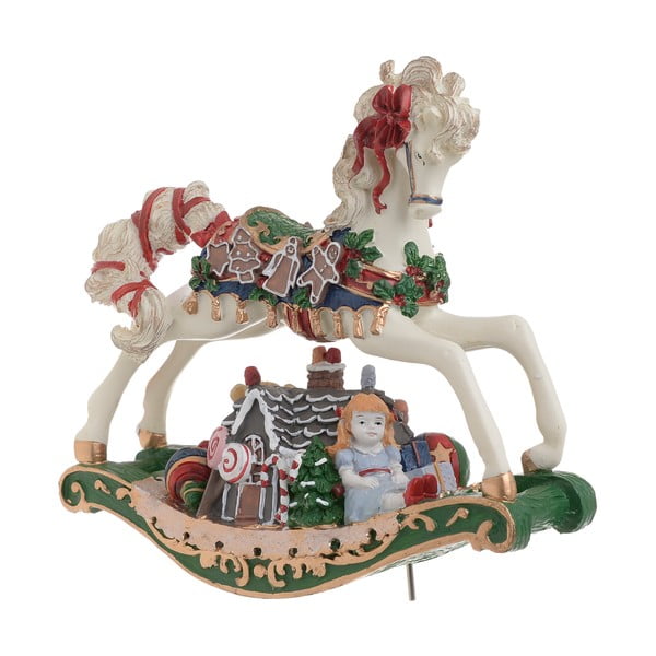Vianočná hrajúca a pohyblivá dekorácia v tvare koňa InArt Tina