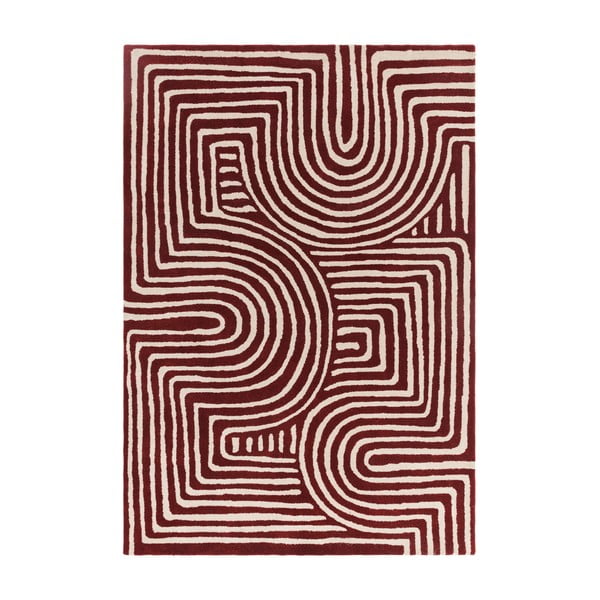 Vínovočervený ručne tkaný vlnený koberec 160x230 cm Reef – Asiatic Carpets