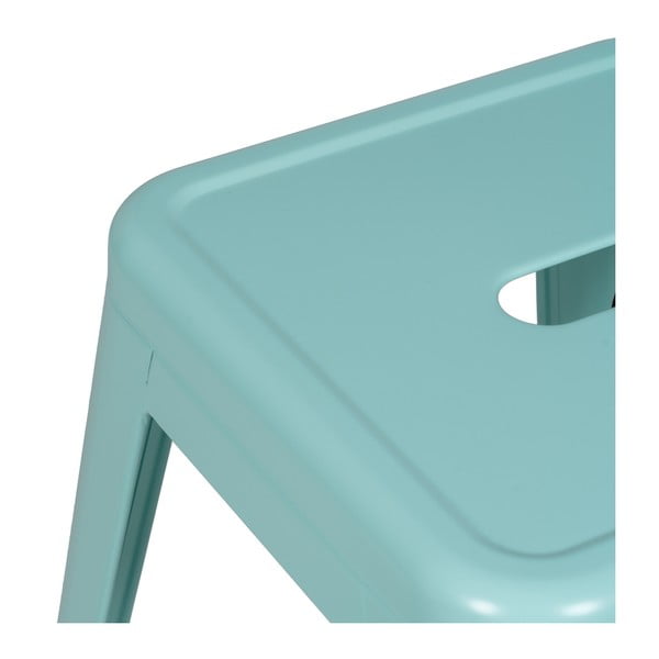 Tyrkysovomodré kovové barové stoličky v súprave 2 ks (výška sedadla 76,5 cm) – Ixia-image-3