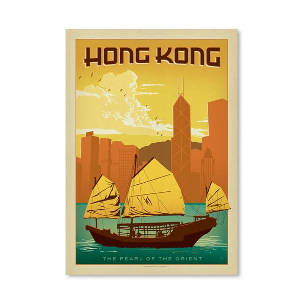Plagát Americanflat Hong Kong, 42 x 30 cm