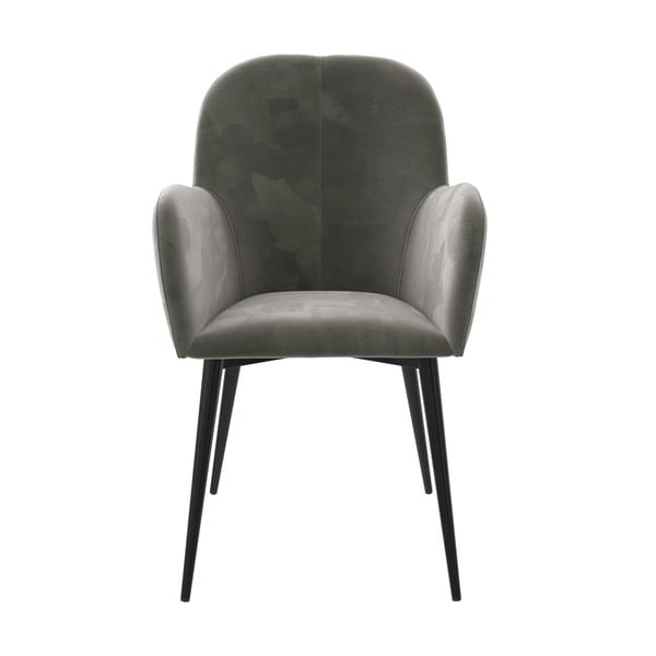 Sivé čalúnené jedálenské kreslo Fitz – Støraa-image-1