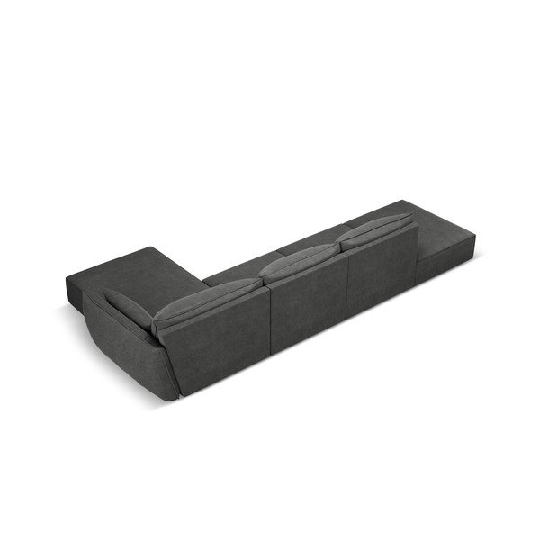 Sivá rohová pohovka (pravý roh) Vanda - Mazzini Sofas-image-3