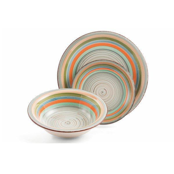 18-dielna sada farebného riadu z kameniny Villa d'Este Mykonos Sombrerors-image-2