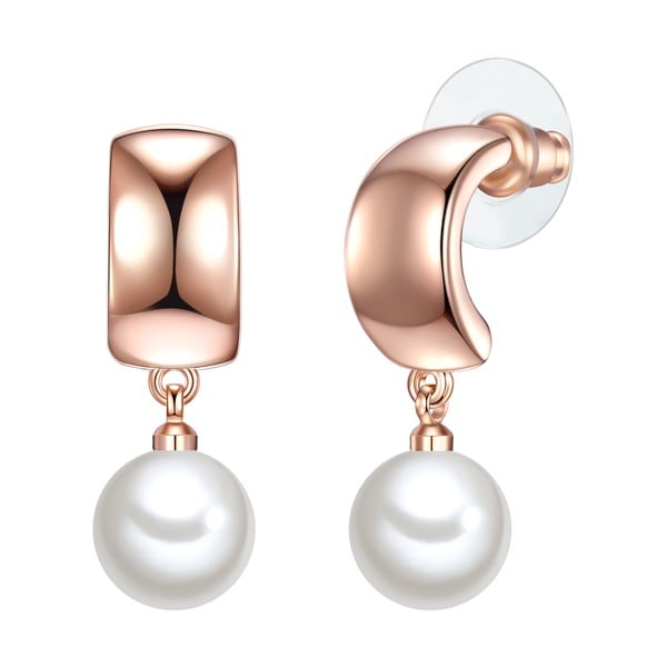 Perlové náušnice Perldesse Vua, perla ⌀ 1 cm