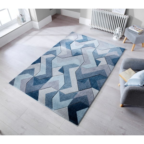 Modro-sivý koberec Flair Rugs Aurora, 120 x 170 cm-image-1