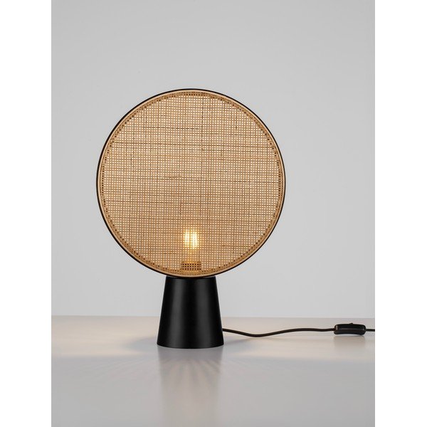 Matne čierna/v prírodnej farbe kovová stolová lampa (výška  48,5 cm) Tierra – Nova Luce-image-4