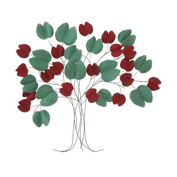 Nástenná červeno-zelená dekorácia Mauro Ferretti Tree, 105 × 94 cm