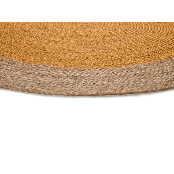 Okrúhly koberec v prírodnej a horčicovej farbe ø 90 cm Mahon – Universal-image-3