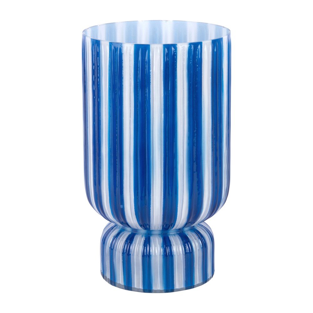 E-shop Modrá sklenená váza (výška 26 cm) Rayado Retro – PT LIVING