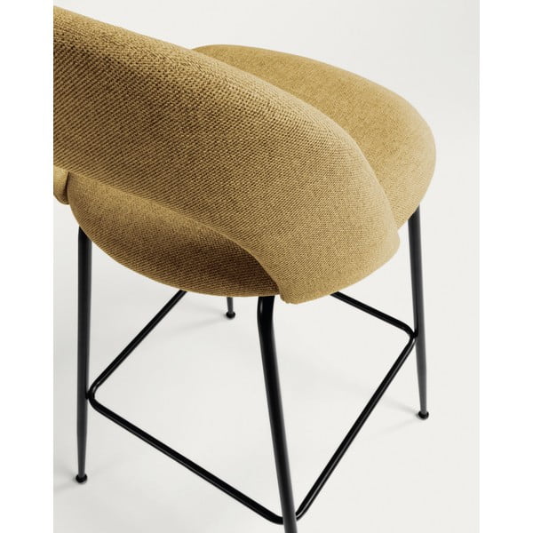 Barové stoličky v horčicovej farbe v súprave 4 ks (výška sedadla 63 cm) Mahalia – Kave Home-image-4