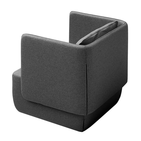 Antracitovosivé kreslo Softline Opera Low-image-3