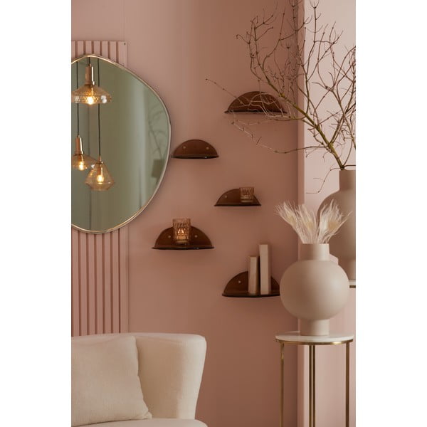 Hnedá sklenená polica Joshua - Light & Living-image-1